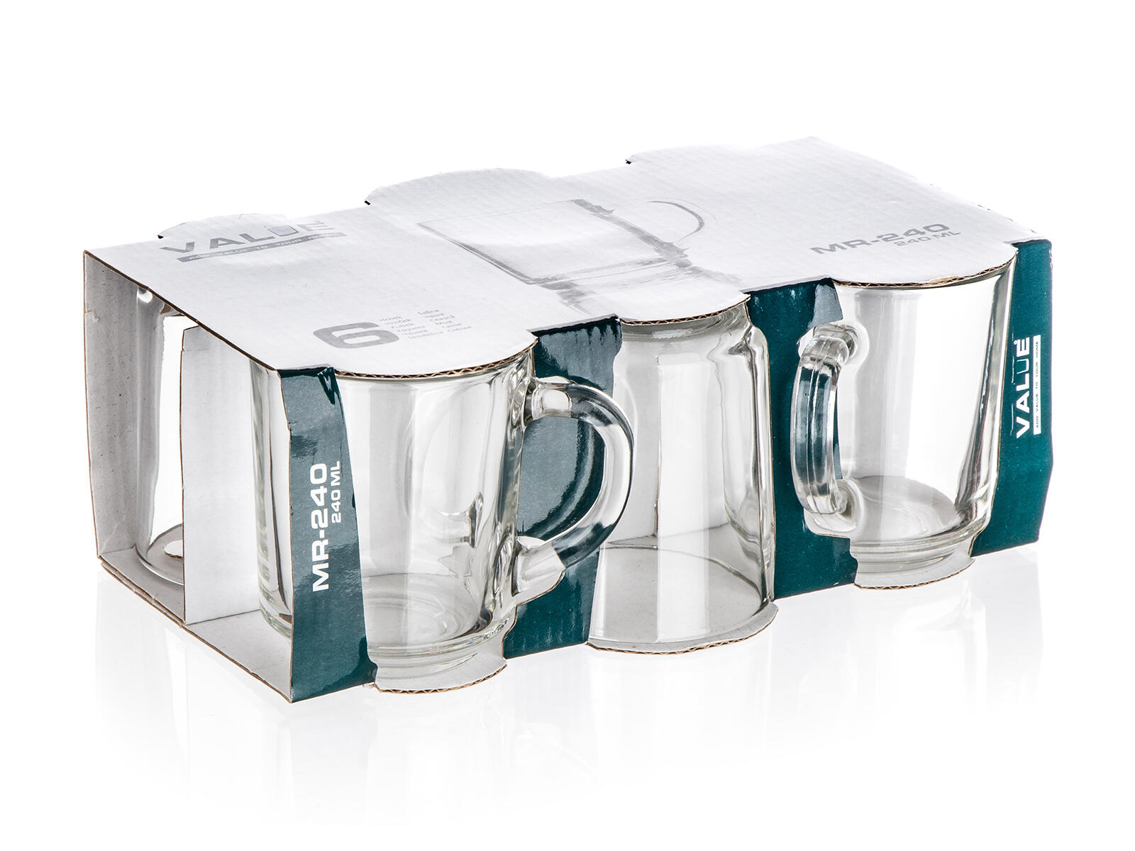 hrnek 240ml VALUE skleněný (6ks)