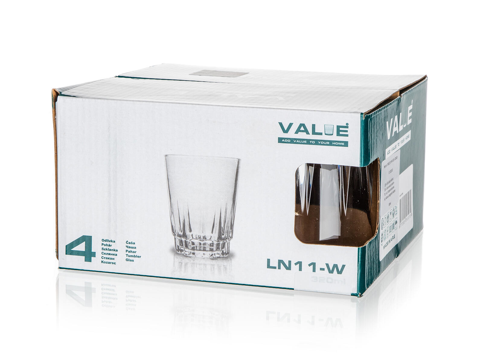 sklenice 300ml VALUE (4ks) 1.06 Kg MTA MAXMIX Sklad14 326134