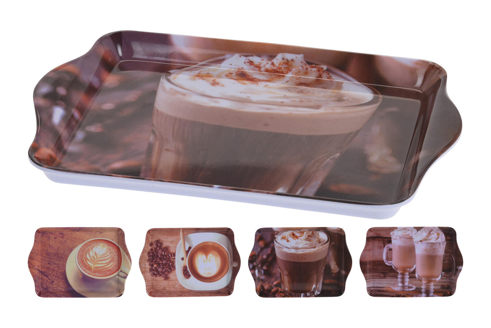 podnos 21x14,3x2cm KÁVA melamin mix dekorů 0.1 Kg MTA MAXMIX Sklad14 387396